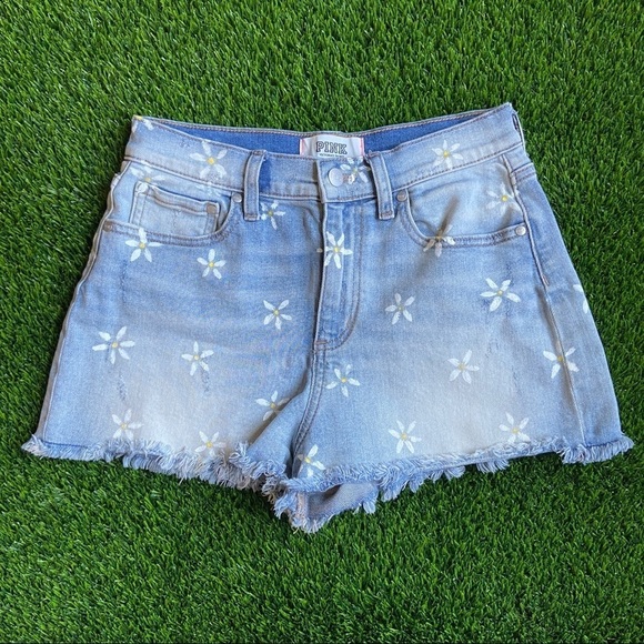 PINK Victoria's Secret Pants - VS PINK Painted Daisy Jean Shorts